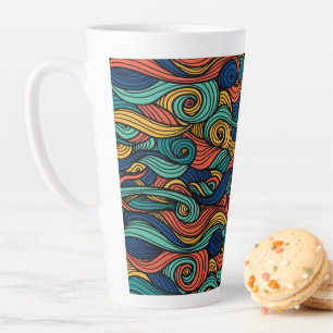 Swirling colours – dynamism for your home latte mug