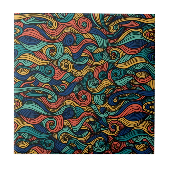 Swirling colours – dynamism for your home tile (Front)