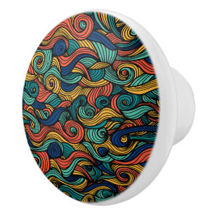 Swirling colours – dynamism for your Style  Ceramic Knob