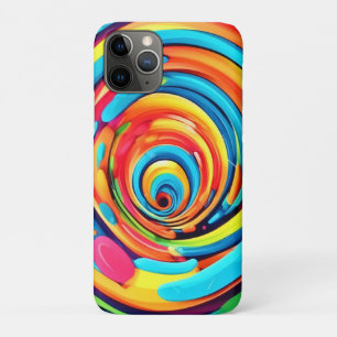 Swirling Colours in Psychedelic Tunnel iPhone 11 Pro Case