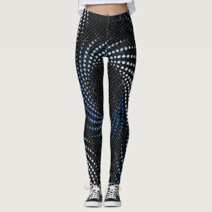 Swirling distortion.Blue Black BG Leggings