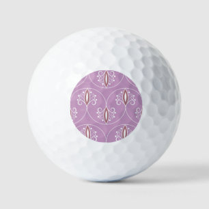 Swirling Elegance: Vintage Geometric Golf Balls