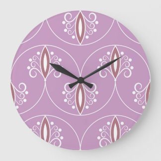 Swirling Elegance: Vintage Geometric Large Clock