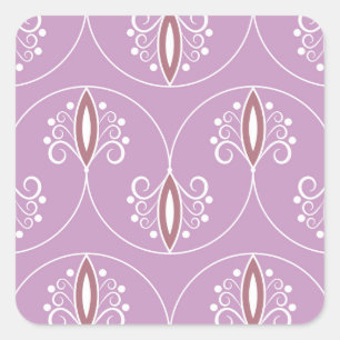 Swirling Elegance: Vintage Geometric Square Sticker