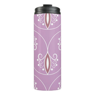 Swirling Elegance: Vintage Geometric Thermal Tumbler