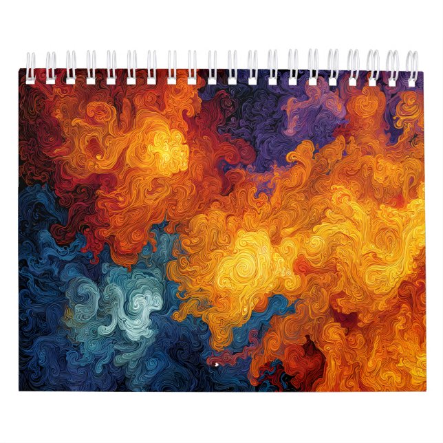 Swirling Elemental Nebula Abstract Calendar (Cover)