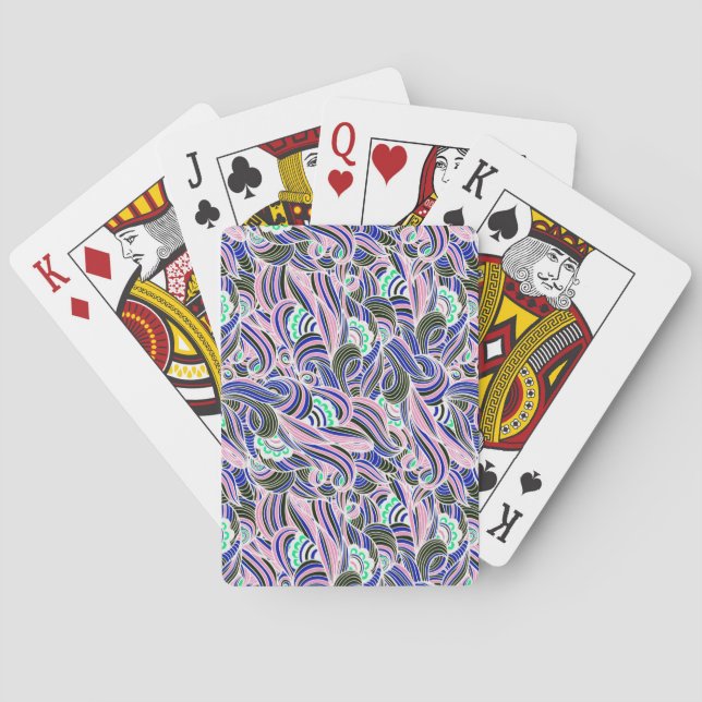 Swirling Floral Playing Cards (Back)