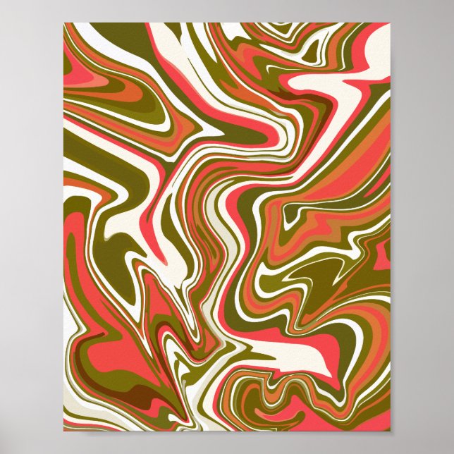 Swirling Flow – A Mesmerising Abstract Art Poster (Front)