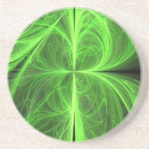 Swirling Four Leaf Clover Coaster