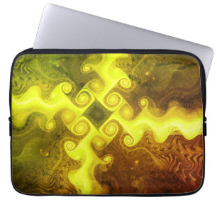 Swirling Fractal Art Laptop Sleeve