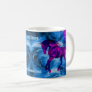 Swirling Fractal Fantasy Horse Personalised Coffee Mug