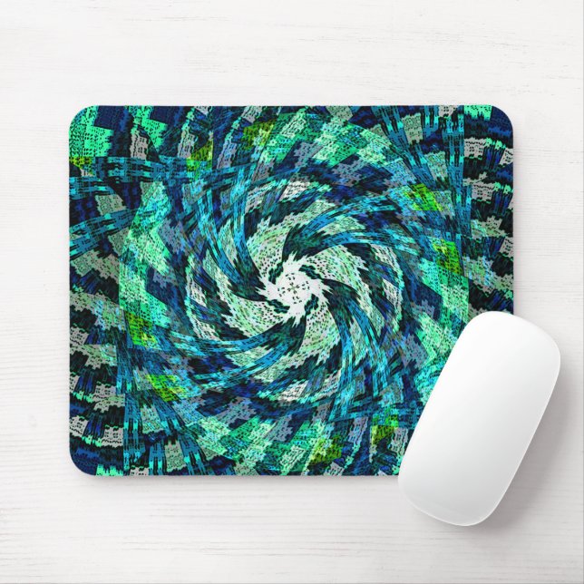 Swirling geometric waves..... mouse mat (With Mouse)