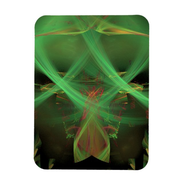 Swirling Green Abstract Magnet (Vertical)