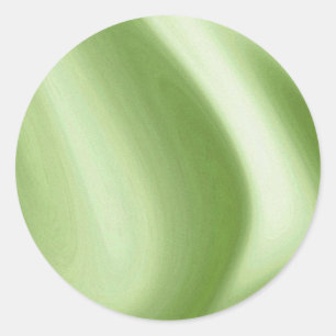 Swirling Green Classic Round Sticker