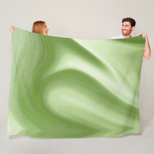 Swirling Green Fleece Blanket