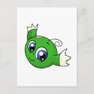 Swirling green kiko postcard