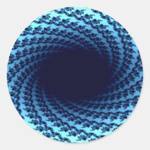 Swirling Illusion Classic Round Sticker