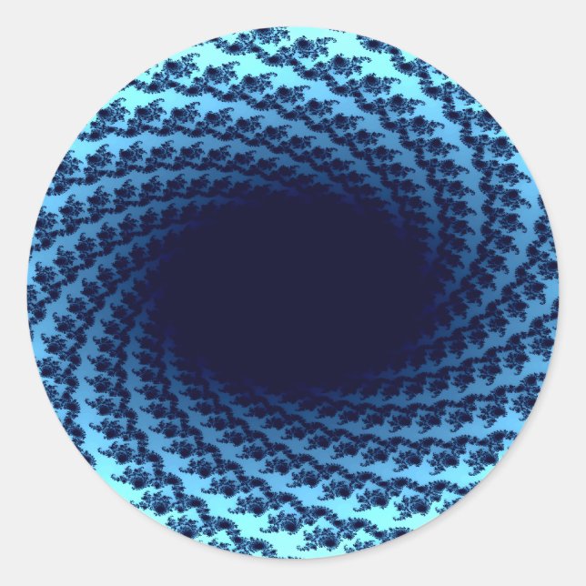 Swirling Illusion Classic Round Sticker (Front)