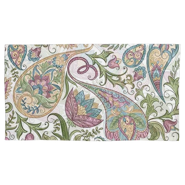 Swirling in Colour King Size Pillowcase Set (Front-Left)