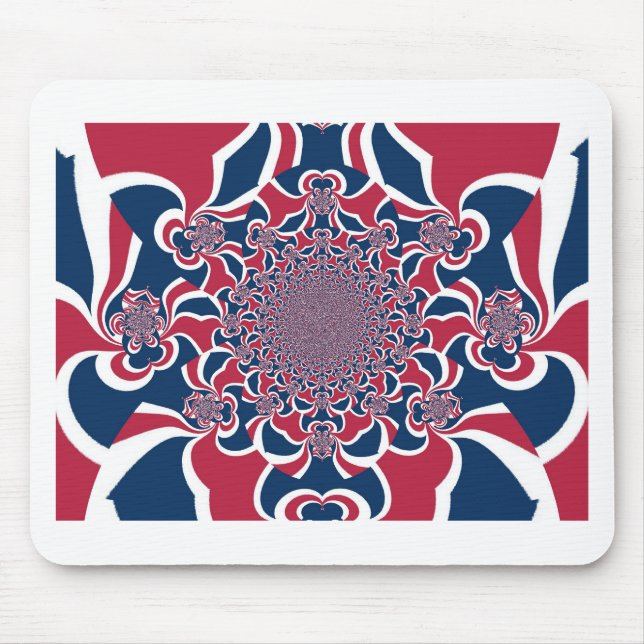Swirling Kaleidoscope Art Print Mouse Mat (Front)