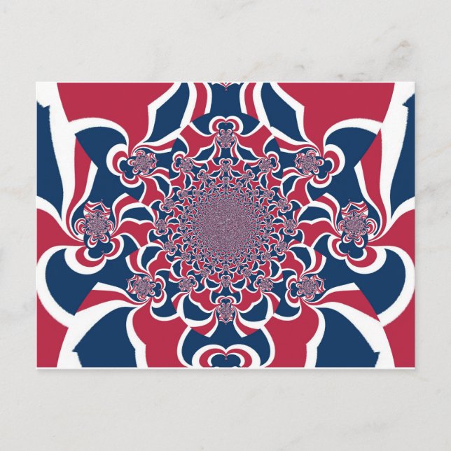 Swirling Kaleidoscope Art Print Postcard (Front)