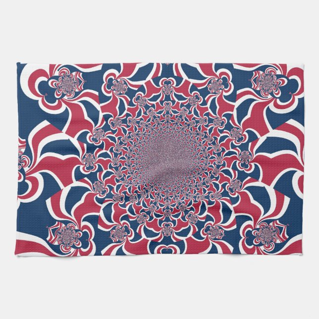 Swirling Kaleidoscope Art Print Tea Towel (Horizontal)