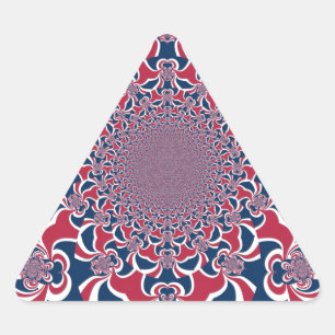 Swirling Kaleidoscope Art Print Triangle Sticker