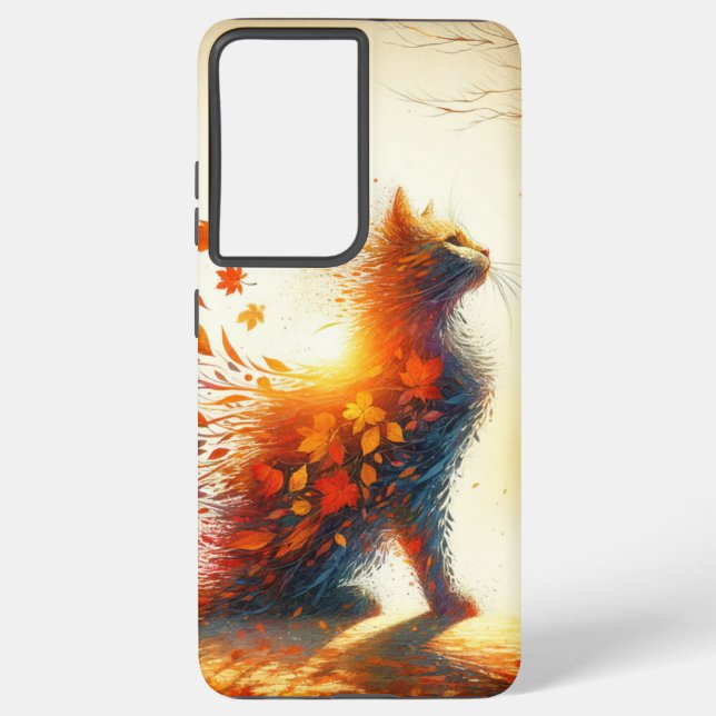 Swirling leaves design phone case (Back)