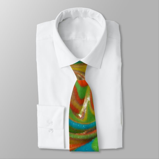 swirling paint neck tie (Tied)