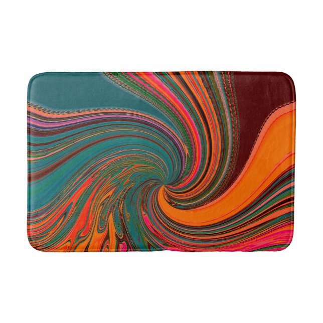 Swirling Party...... Bath Mat (Front)