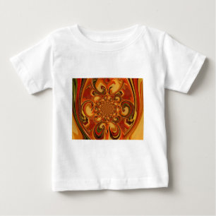 Swirling Pattern  Shades of Orange, Brown, green Baby T-Shirt