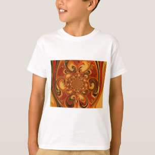 Swirling Pattern: Shades of Orange, Brown & Green T-Shirt