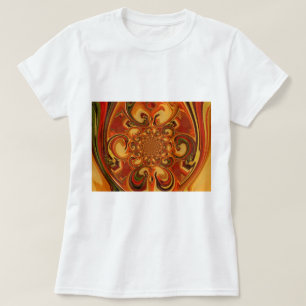 Swirling Pattern: Shades of Orange, Brown & Green T-Shirt