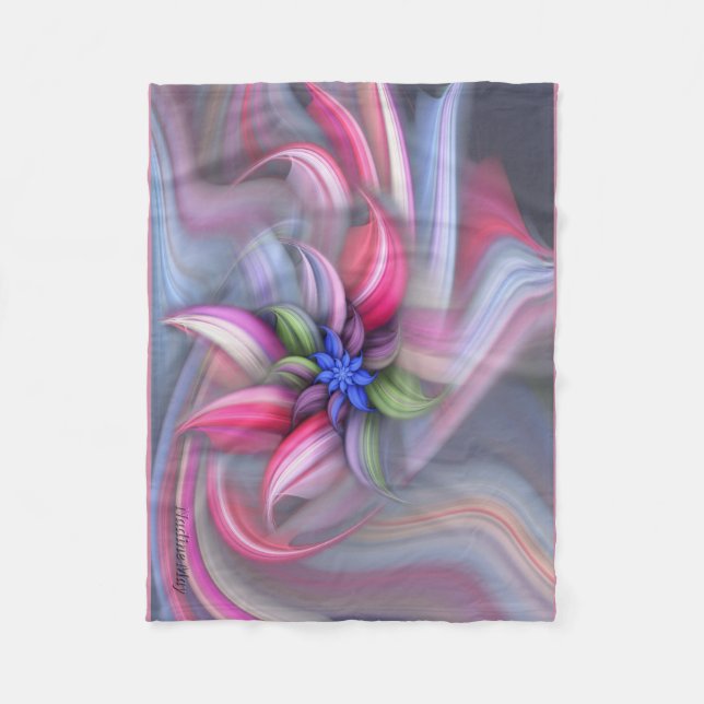 Swirling patterns fleece blanket (Front)