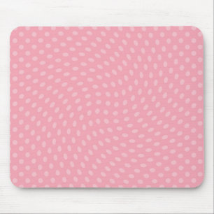Swirling Pink Polka Dots Mouse Mat