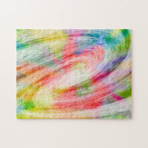 Swirling Psychedelic Tie Dye Jigsaw Puzzle