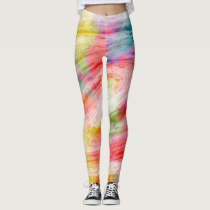 Swirling Psychedelic Tie Dye Leggings