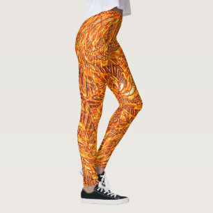 Swirling pumpkin lace..... leggings