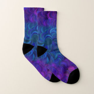Swirling Purple and Blue Socks