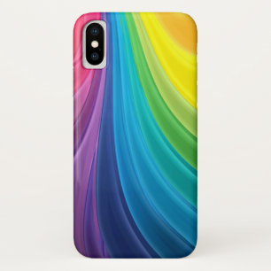 Swirling Rainbow Abstract iPhone X Case