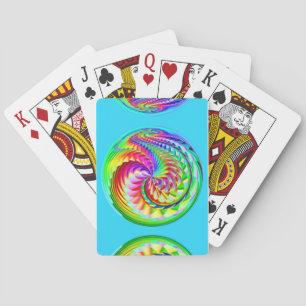 Swirling Rainbow Ball Playing Cards