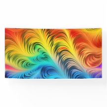 Swirling Rainbow Banner
