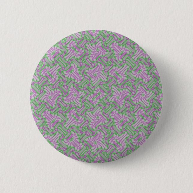 Swirling Rosettes 6 Cm Round Badge (Front)