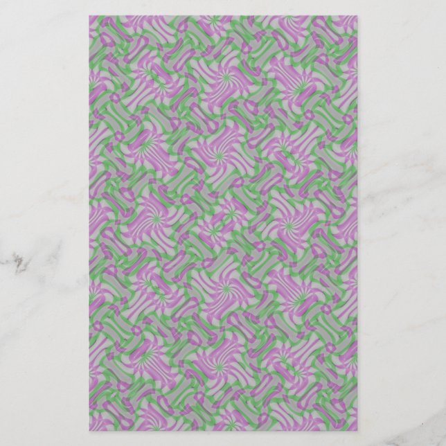 Swirling Rosettes Stationery (Front)