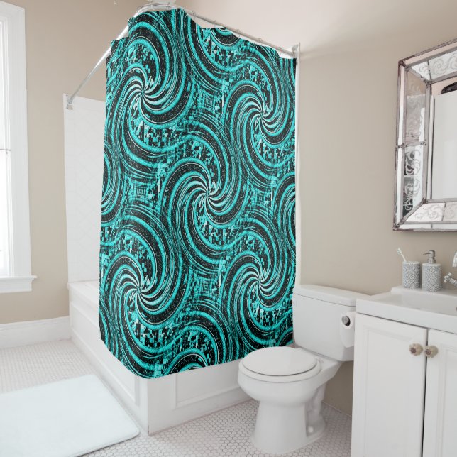 Swirling Sea Creatures...... Shower Curtain (In Situ)