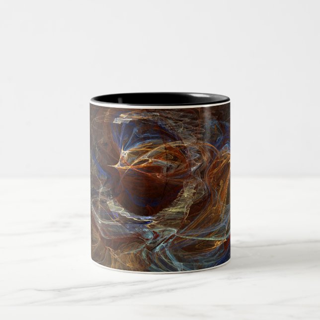 Swirling seconds Two-Tone coffee mug (Center)