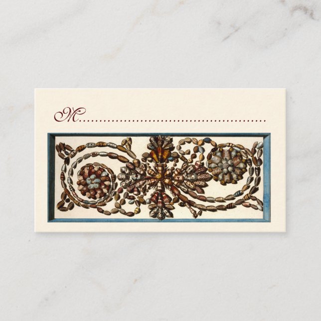 Swirling Shells Seating Cards (Front)