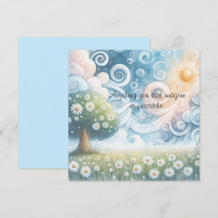 Swirling Skies / Daisies & Quote Card