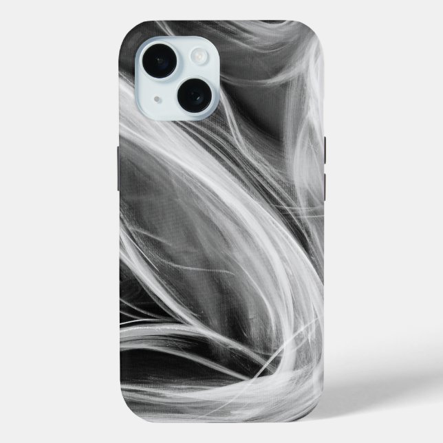 Swirling Smoke On Black Case-Mate iPhone Case (Back)