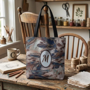 Swirling Southwest Feathers Tote Bag